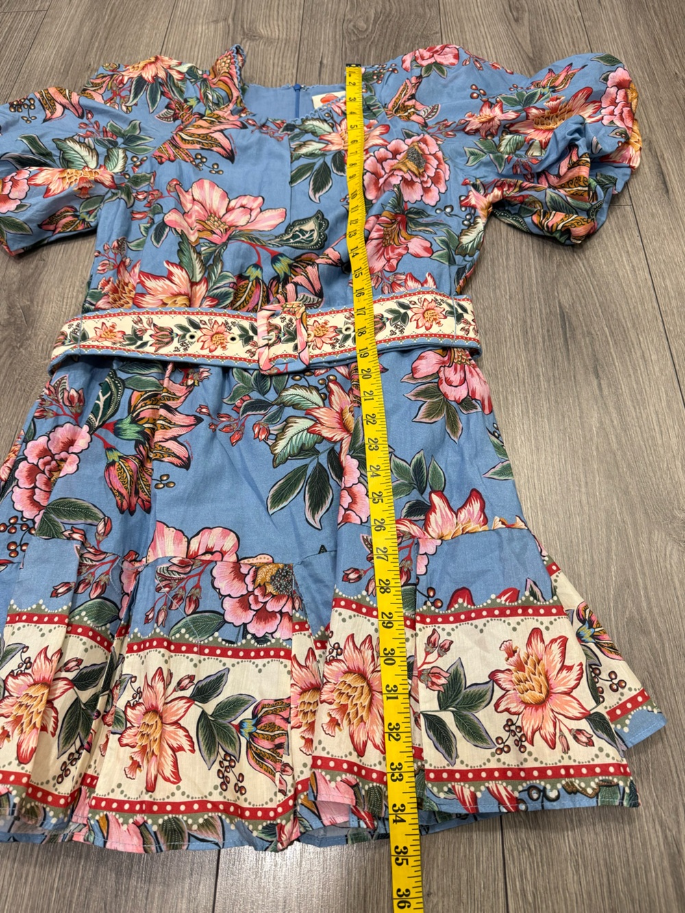 NWT FARM Rio Wonderful Bouquet Floral Belted Minidress SZ L - Picture 9 of 13